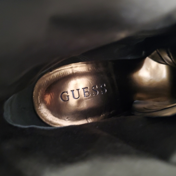 GUESS Boho Grey Leather Strappy Peep Toe Ankle Booties Women's Shoes Size 8.5 - Picture 15 of 15